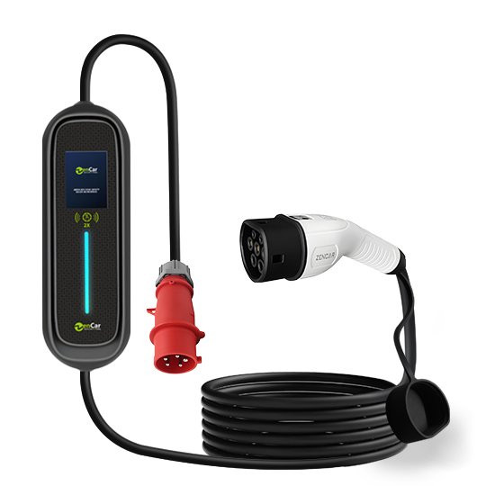 Zencar Model C30 11kW 3 fázisú AC hordozható elektromosautó-töltő BASIC (PC30-11kW 3x16A 5 méter)